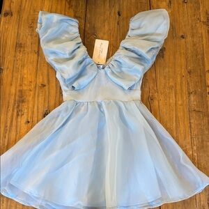 Elegant Blue Mini Dress